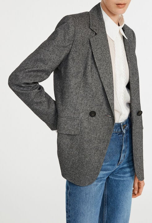 Veste gris chiné tailleur