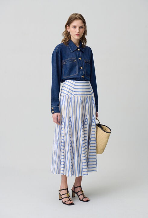 Long striped skirt