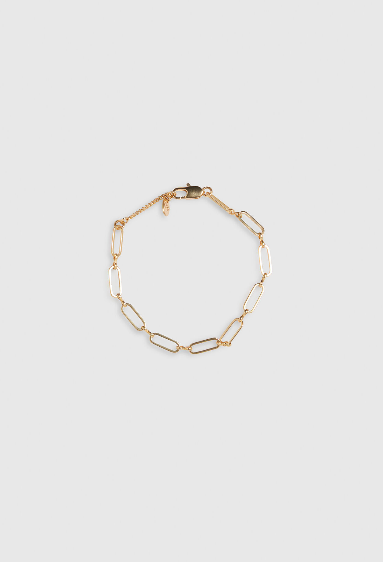 Large gold link bracelet