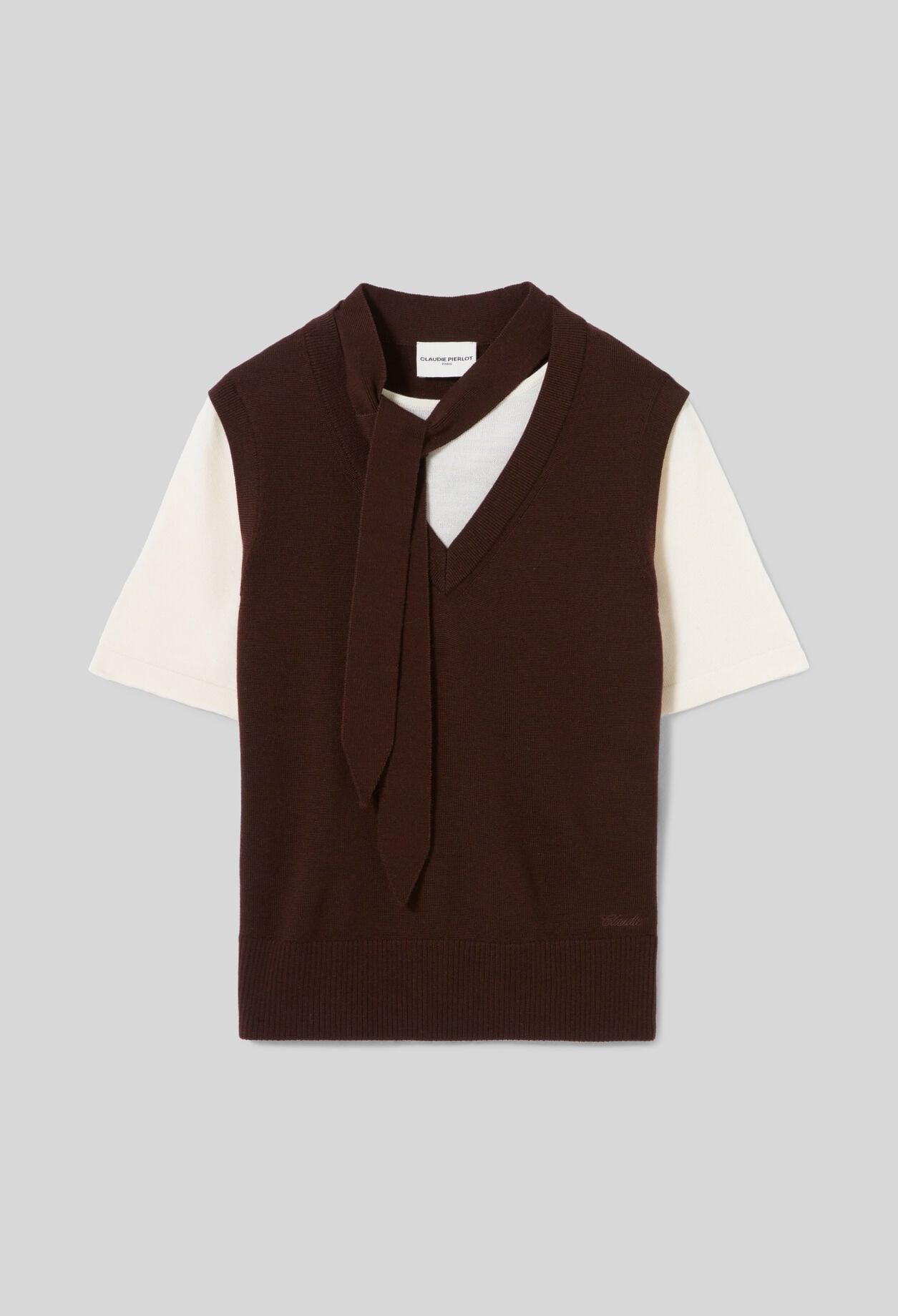 Layered wool jumper