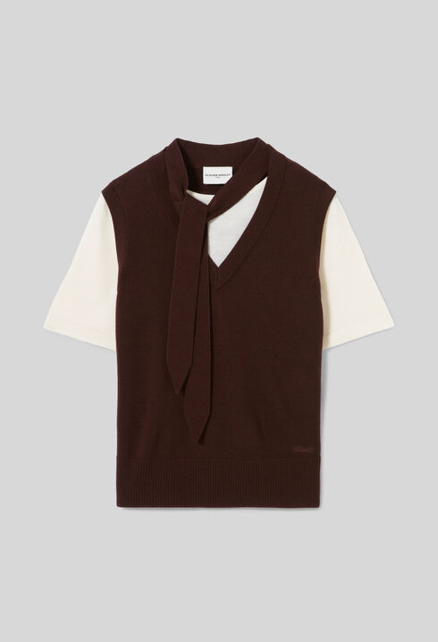 Layered wool jumper