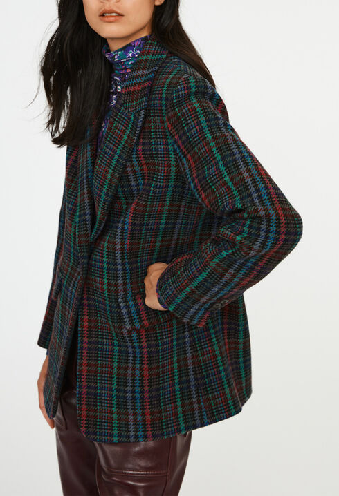 Veste &agrave; motif tartan
