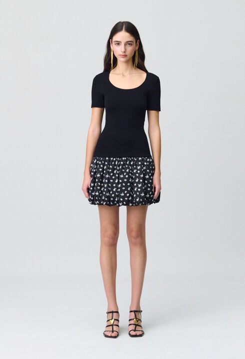 Short Bubble Dress with Polka Dots