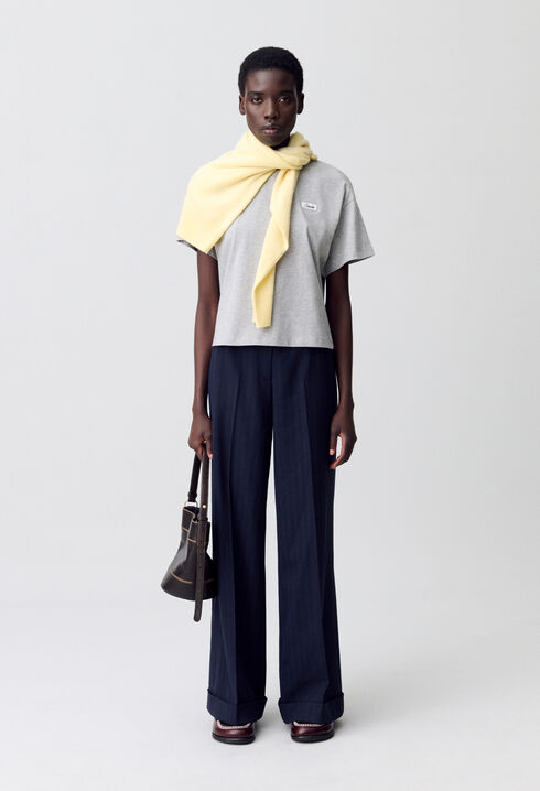 Straight-leg tailored trousers