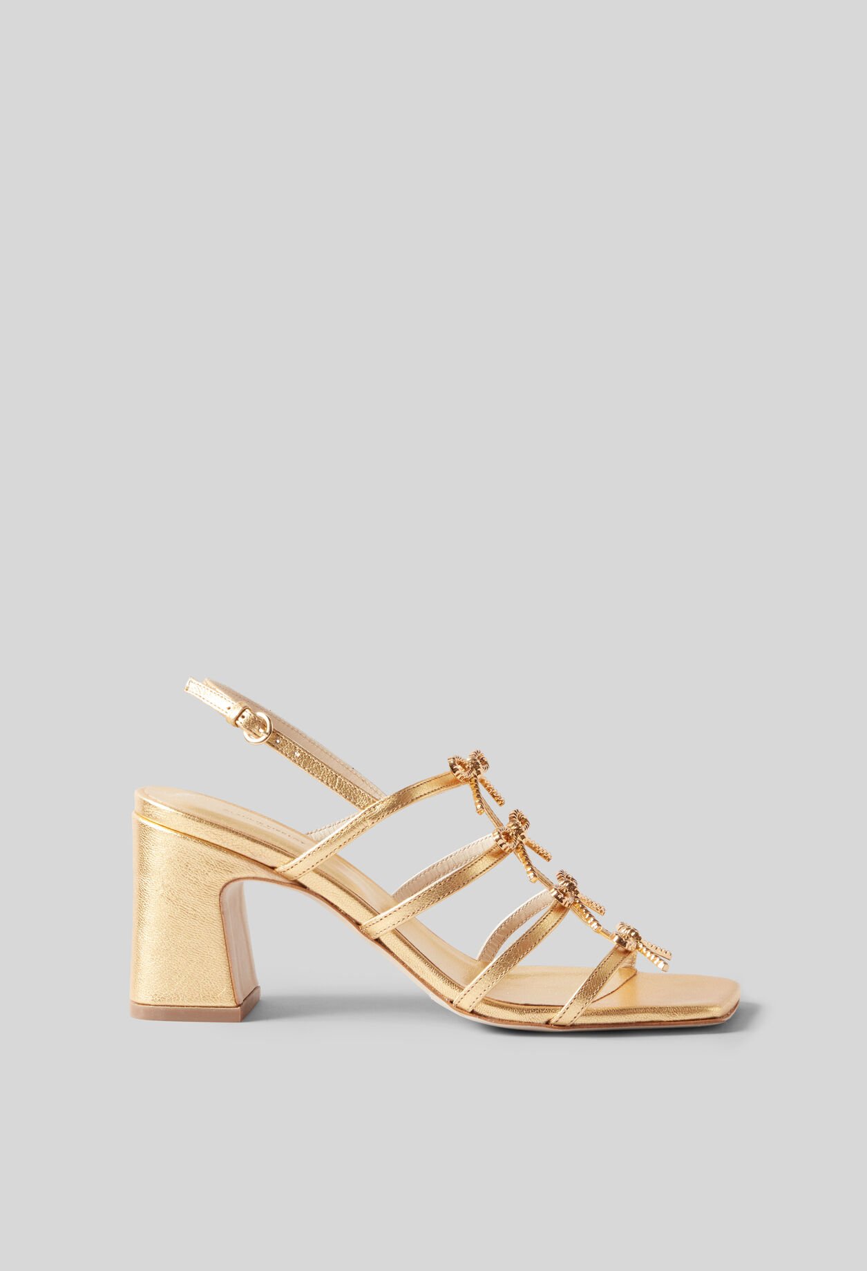 Leather heeled sandals