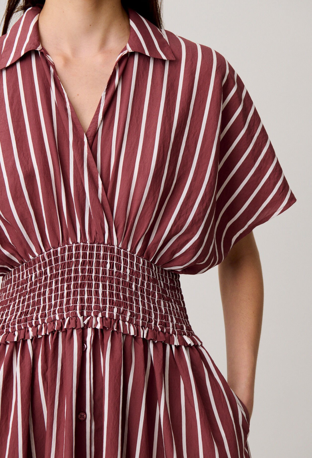 Striped wrap dress