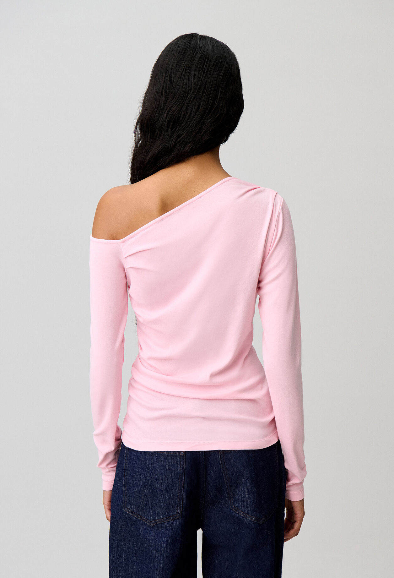 Pink Asymmetric Top in 100% Cotton