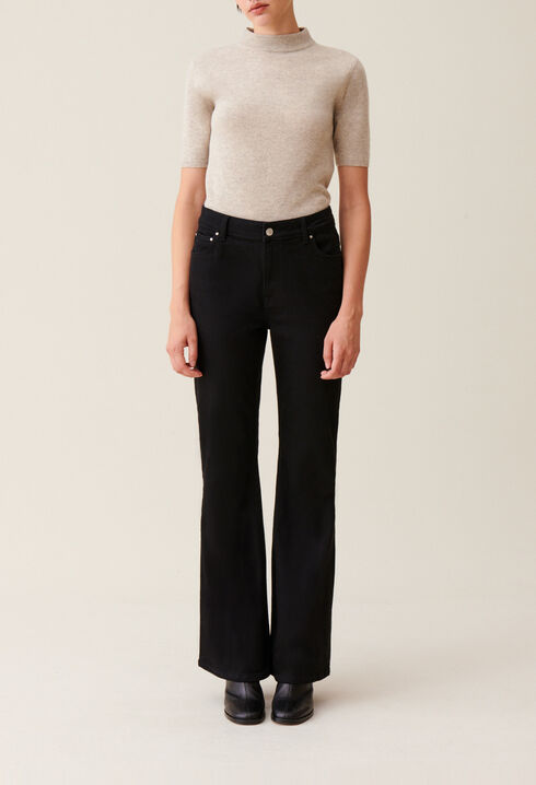 Black flared jeans