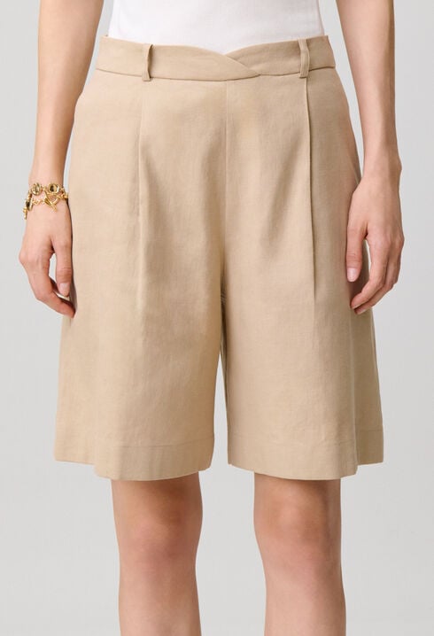 Linen Bermuda shorts
