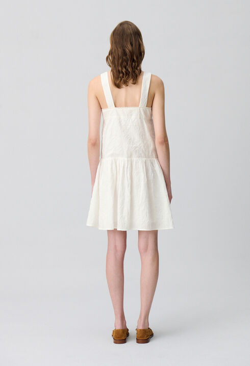 Short Dress with Embroidered Bodice