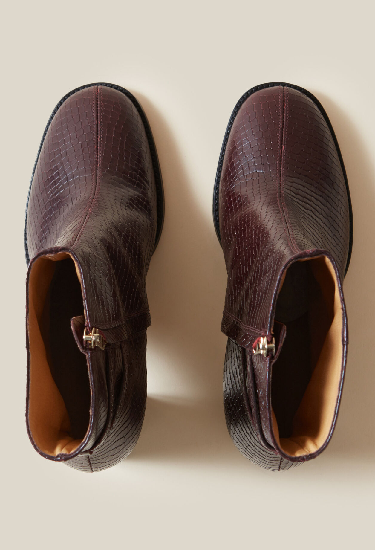 Glossy Snake Effect Boots