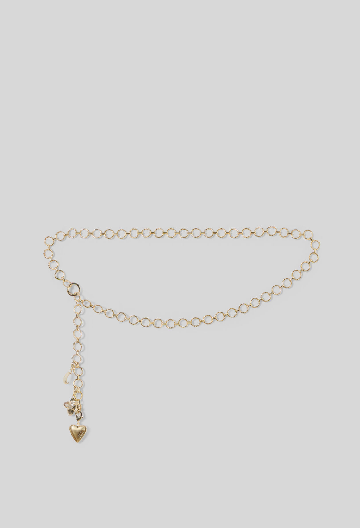 Gold-Tone Chain Belt with Charms