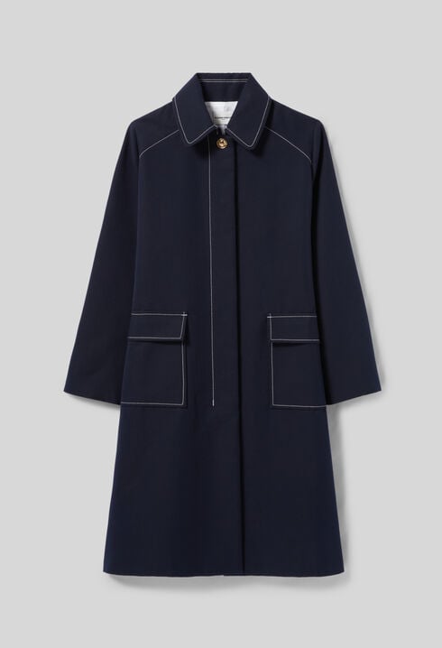 Belted mid-length trench
