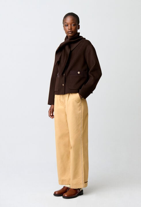 Short wool blend coat