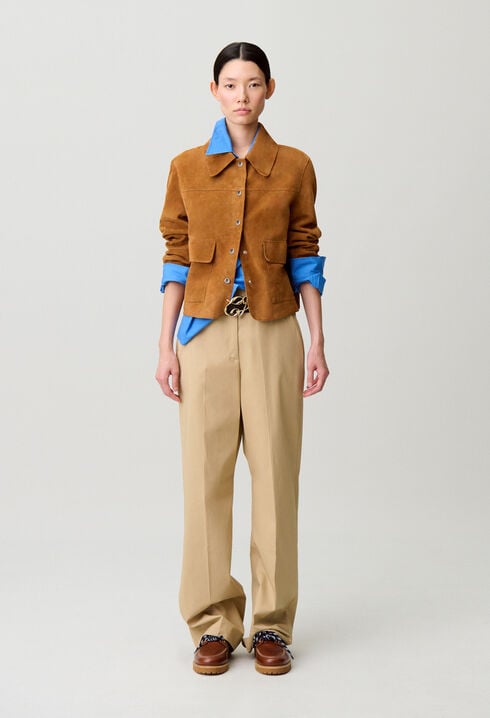 Suede leather jacket