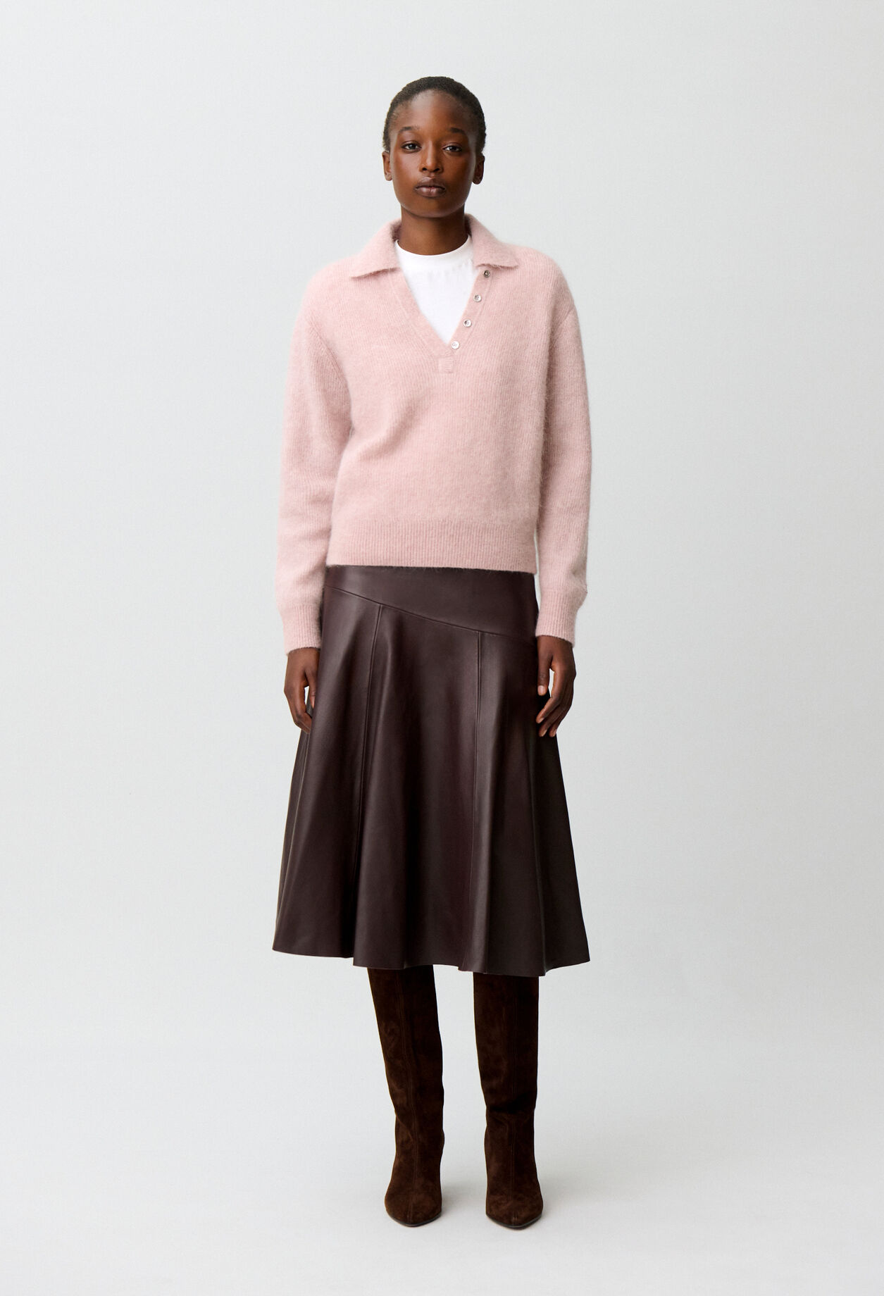 Relaxed fluffy knit jumper