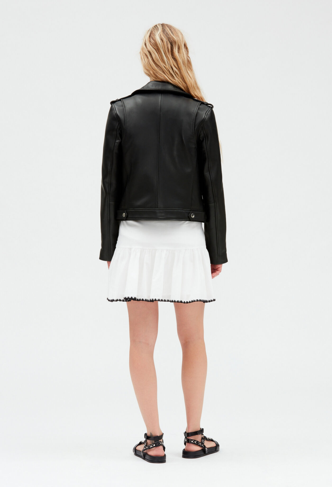 Black leather jacket