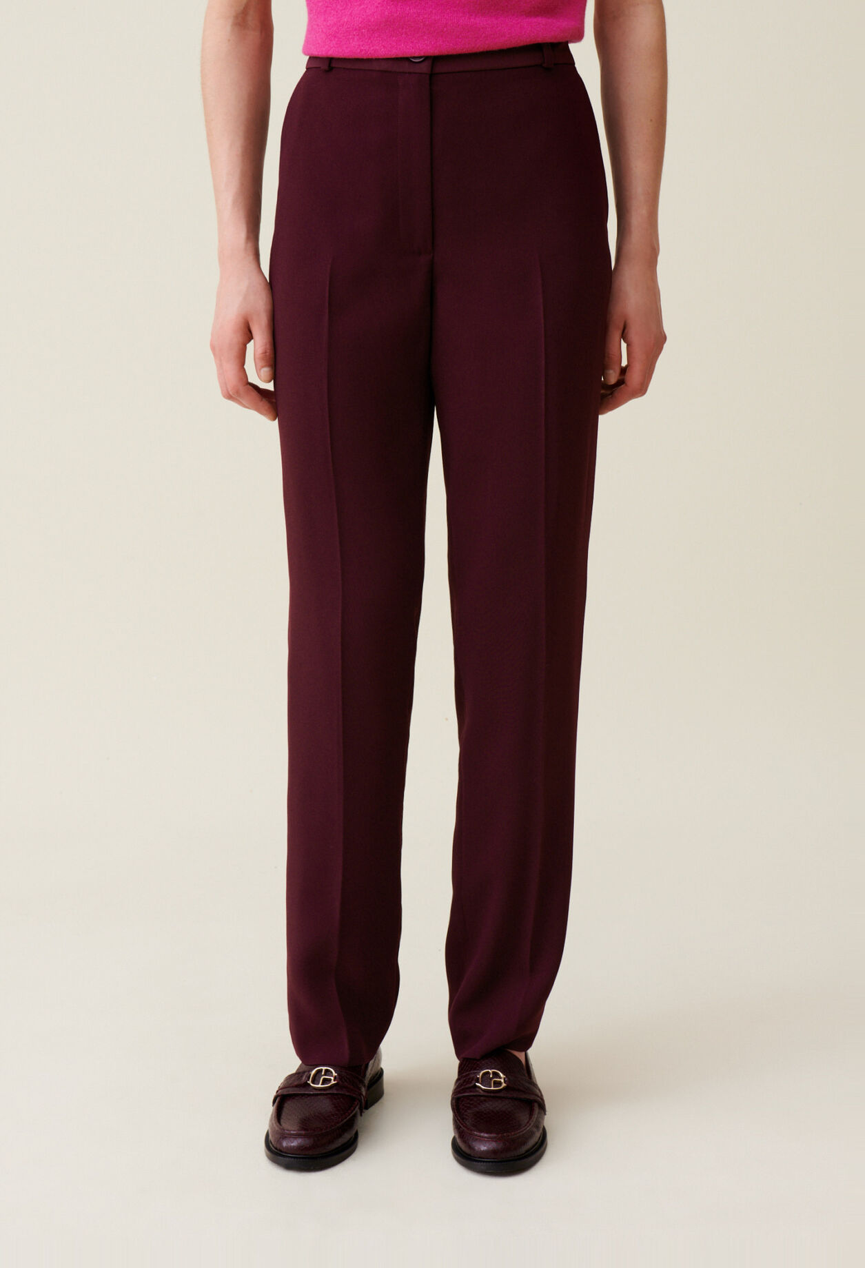 Cigarette-cut Tailored Trousers