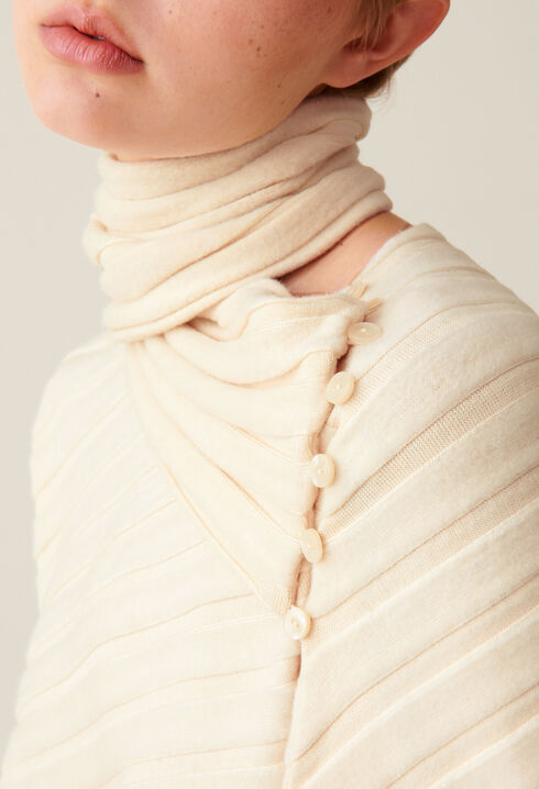 Jumper with removable scarf