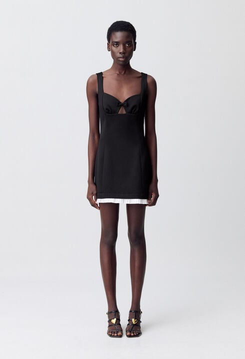 Pleated Mini Dress
