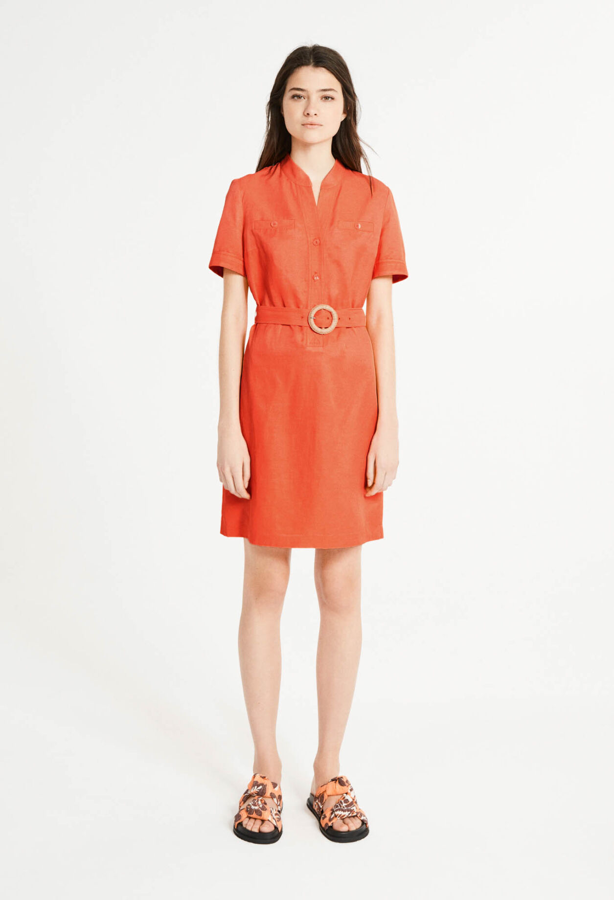 Short viscose dress
