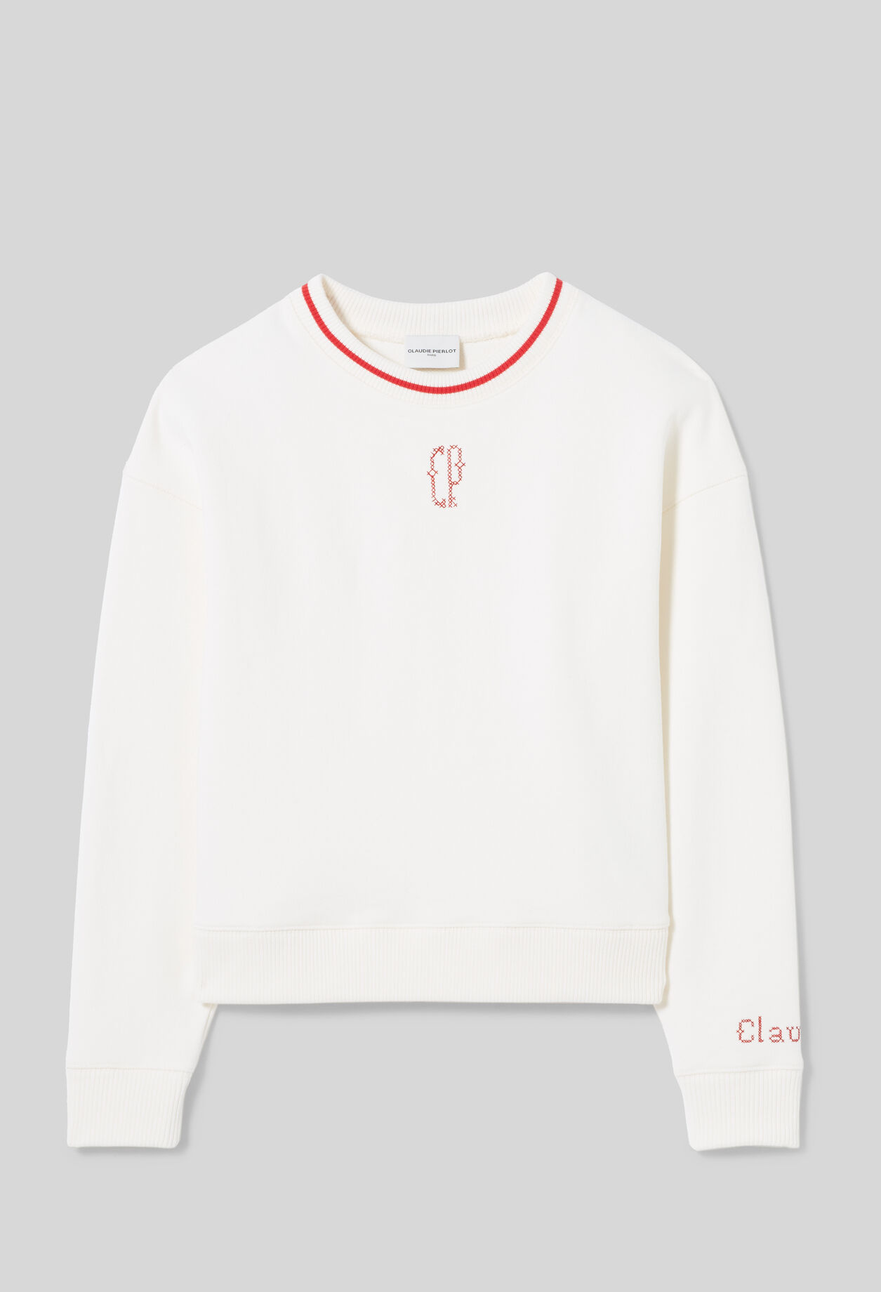 CP embroidered crewneck sweatshirt