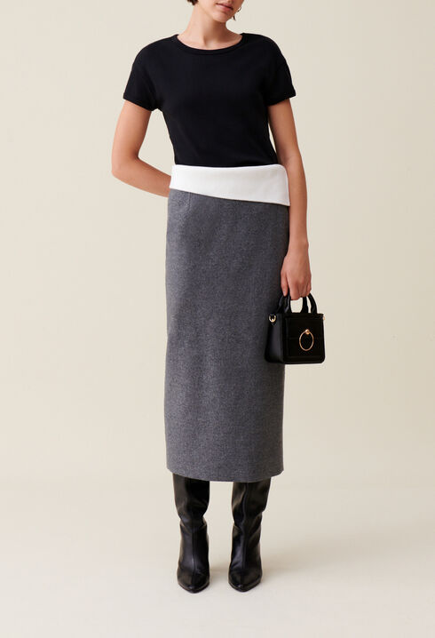 Grey pencil skirt