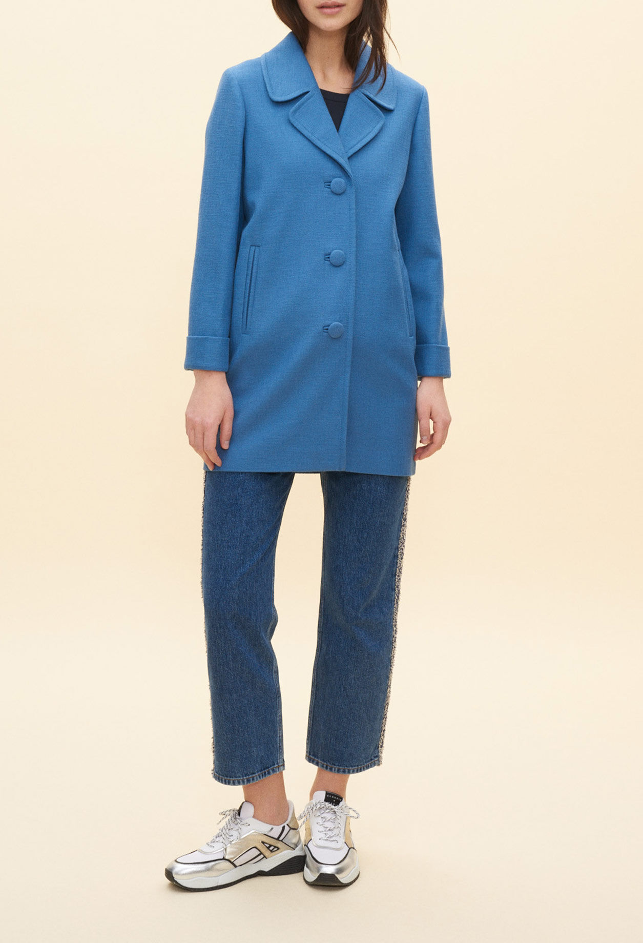 Mid length cotton coat