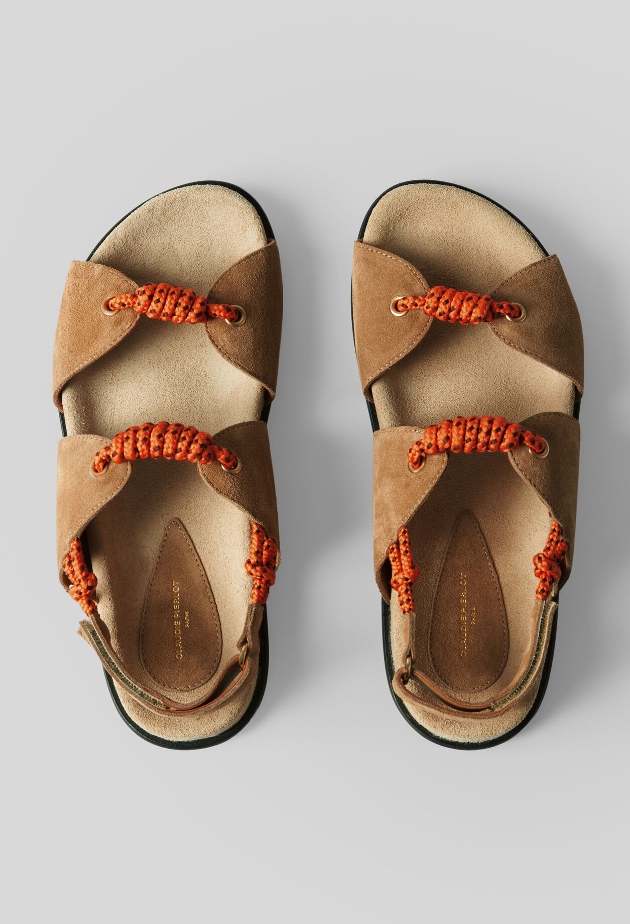Twisted lace-up sandals