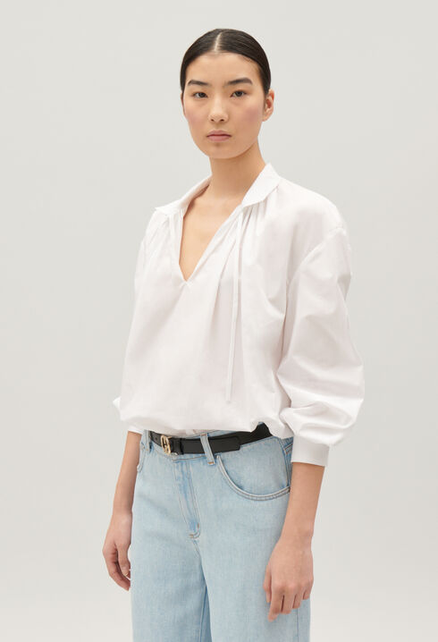 White poplin shirt