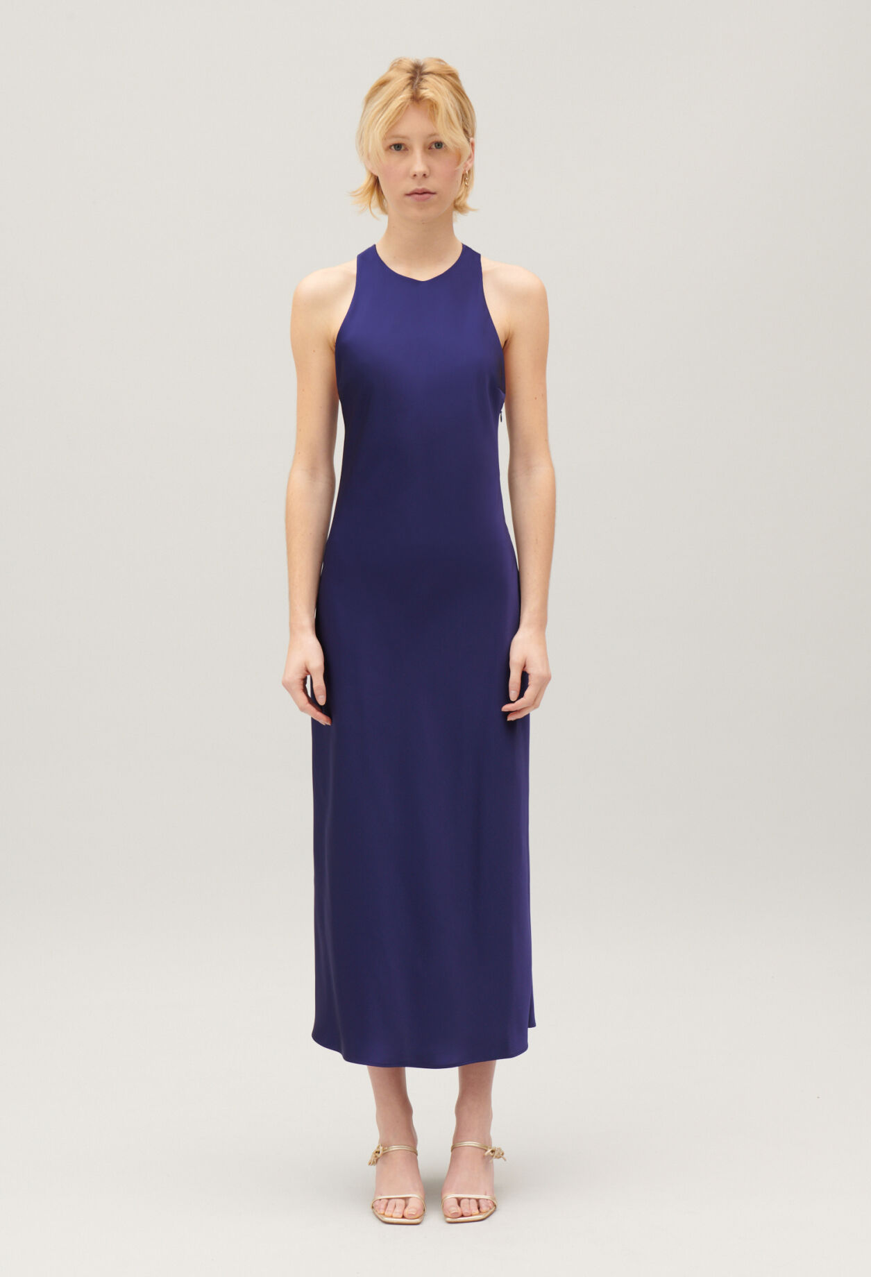 Long satin dress