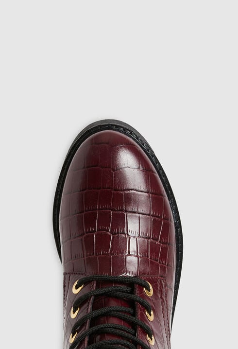 Boots montantes à lacets