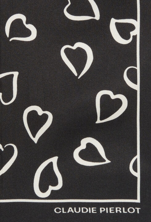 Silk heart scarf