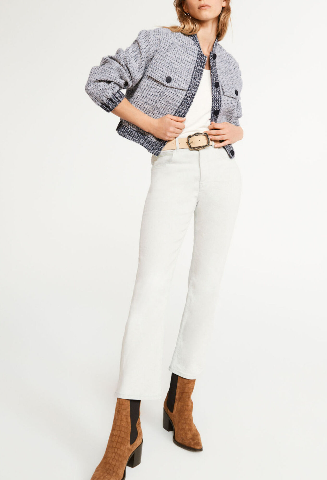 Tweed bomber jacket
