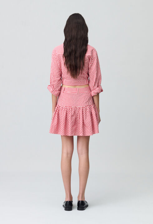 Gingham Check Mini Skirt