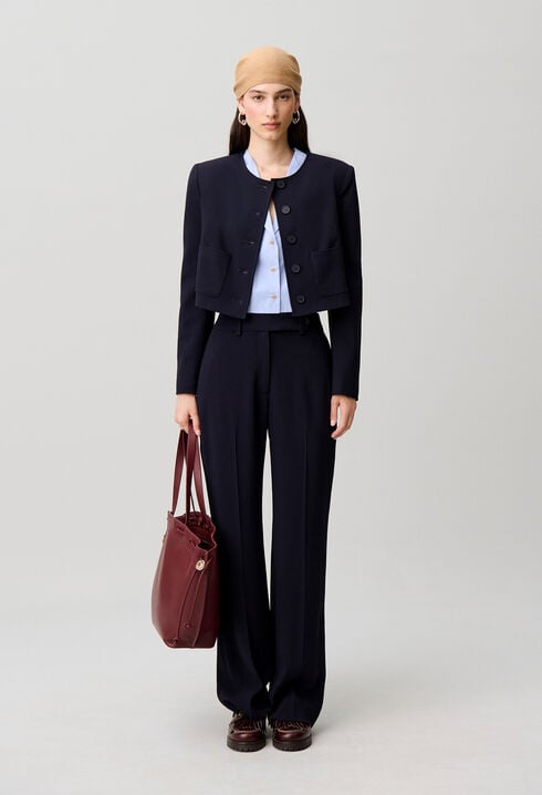Round neck jacket