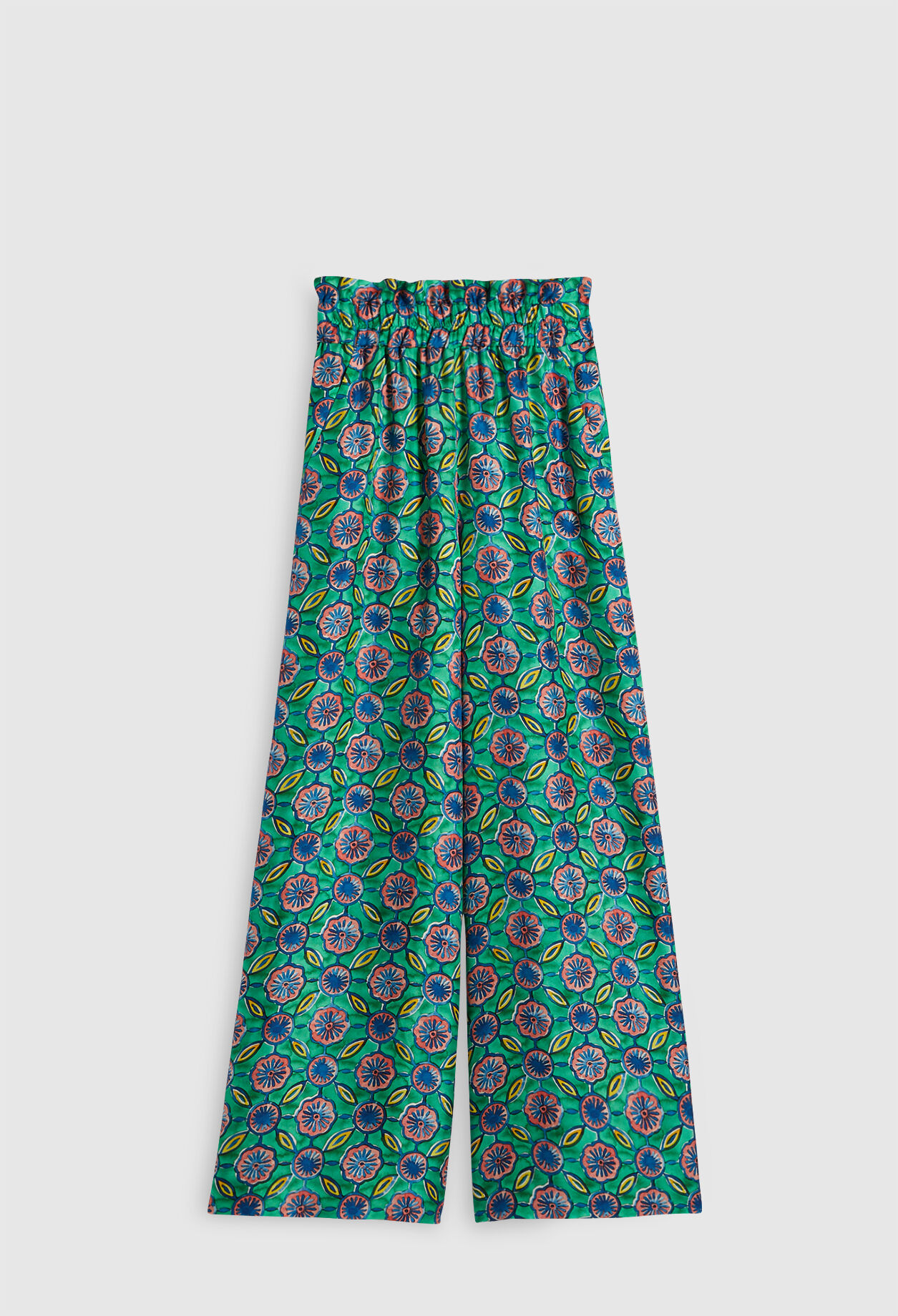 Flared patterned trousers