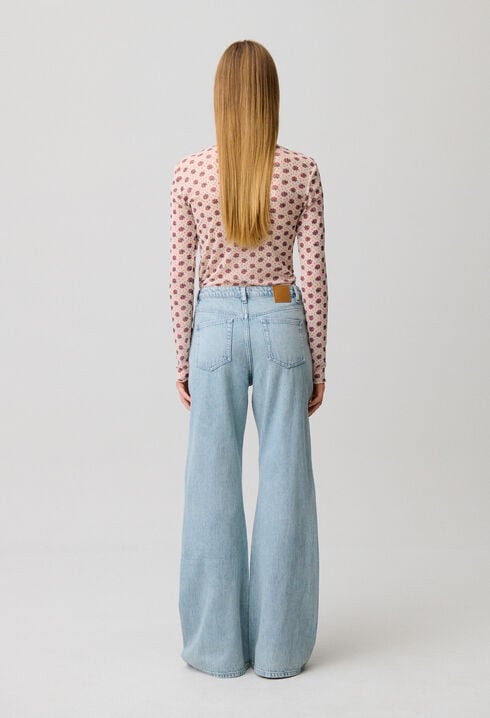 Flared denim jeans