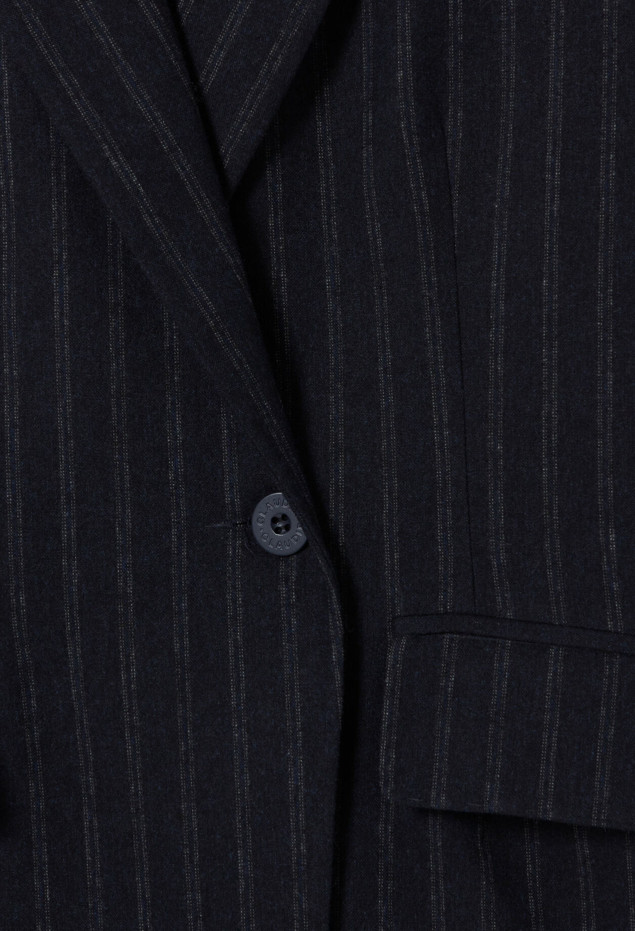 Striped wool-blend jacket