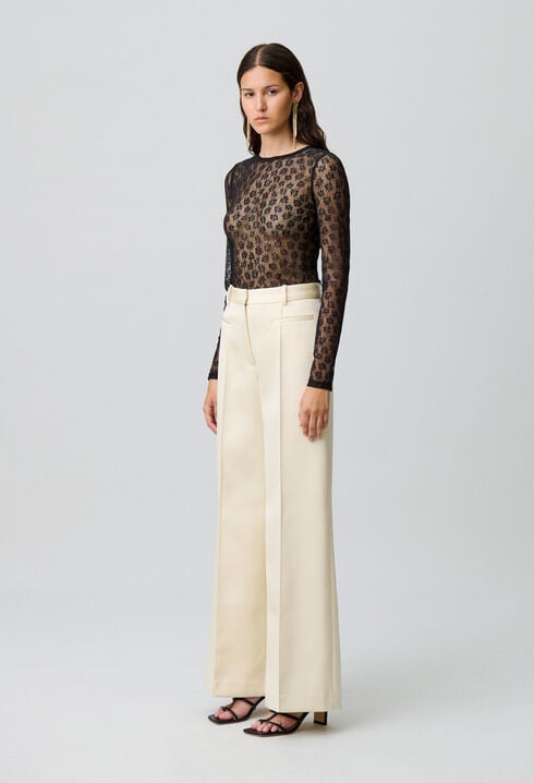 Sheer lace top