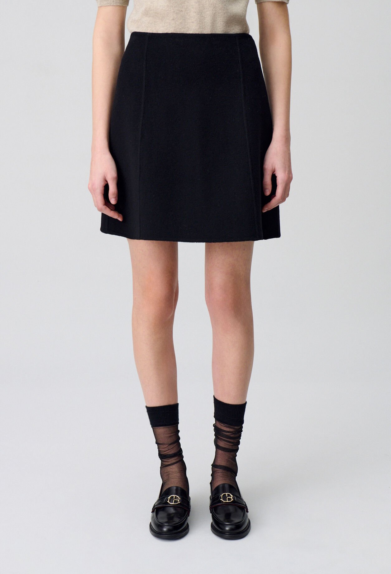 Straight mini skirt