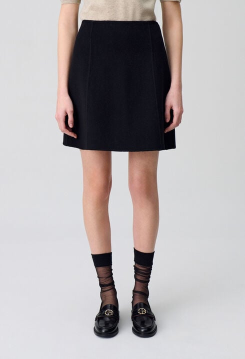 Straight mini skirt