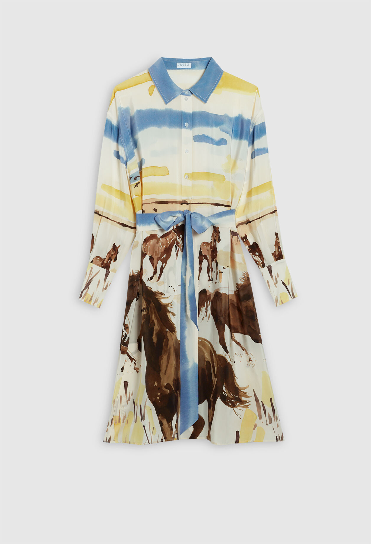 Printed silk dress