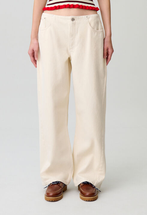 Ecru denim jeans