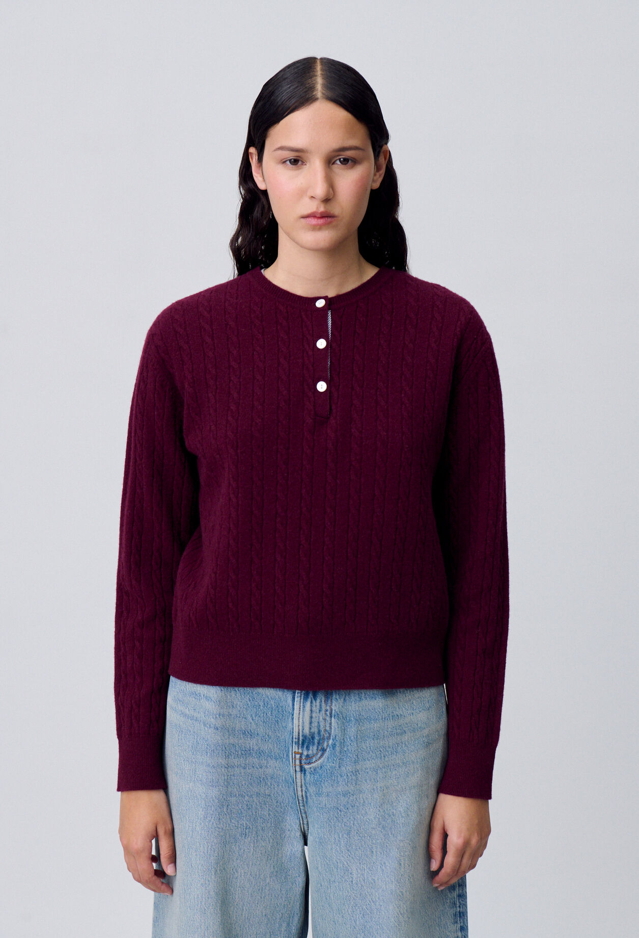 Henley Knit Sweater