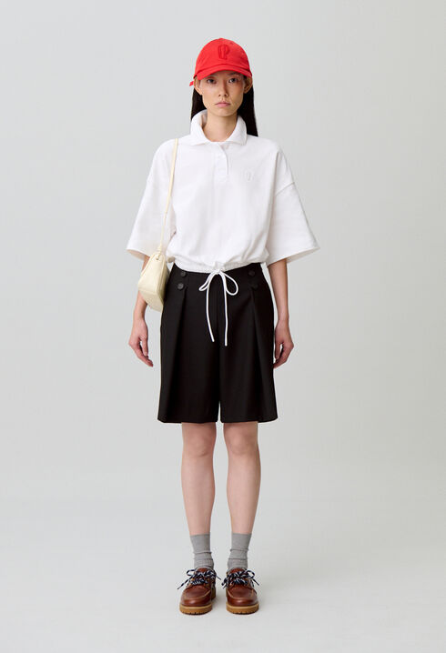 Cotton polo neck T-shirt