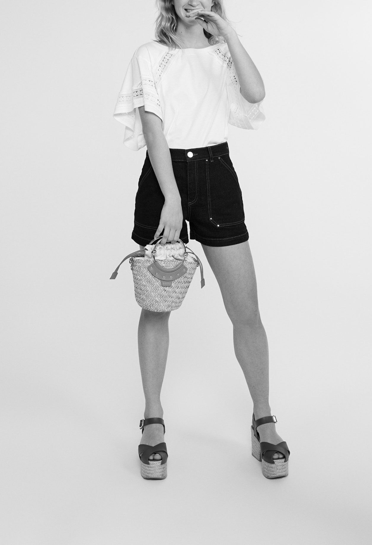 Cropped organic cotton T-shirt
