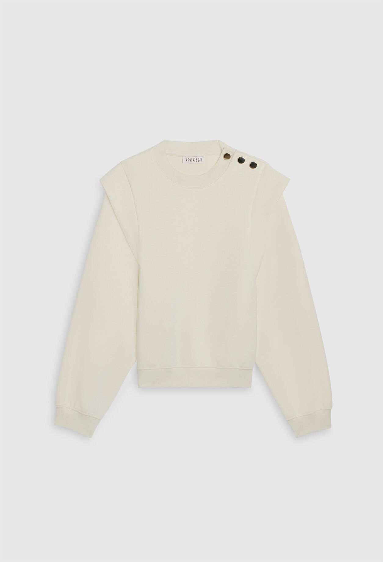 White pullover made from
