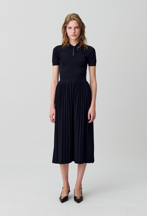 Fine-knit midi dress