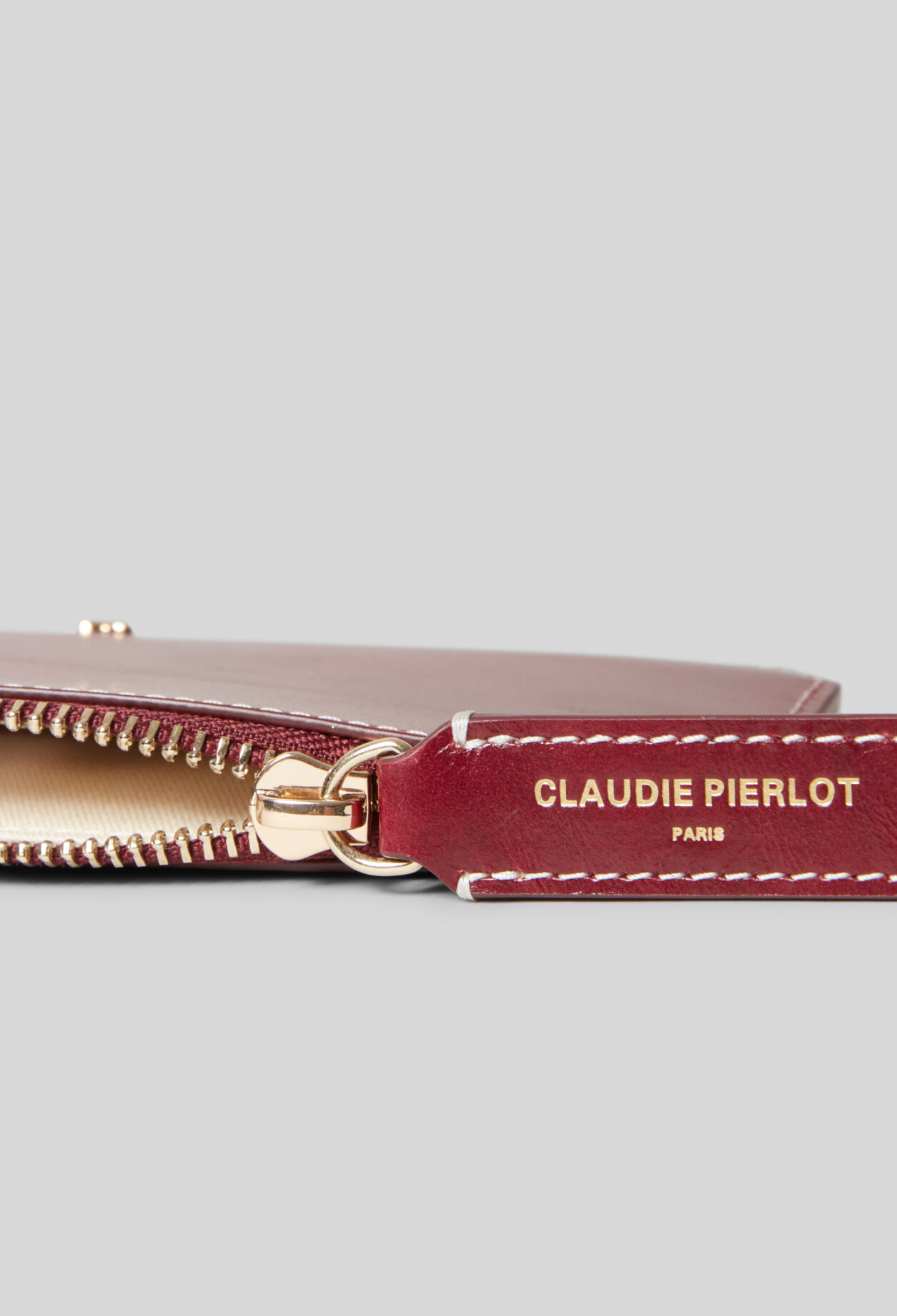 Gold Heart Leather Card Holder